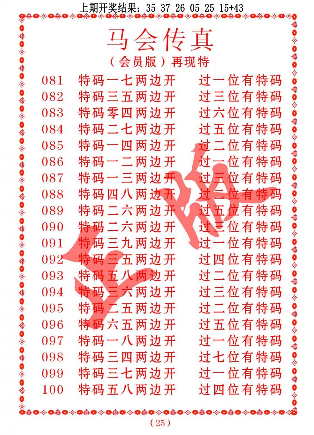097期马会传真[图]